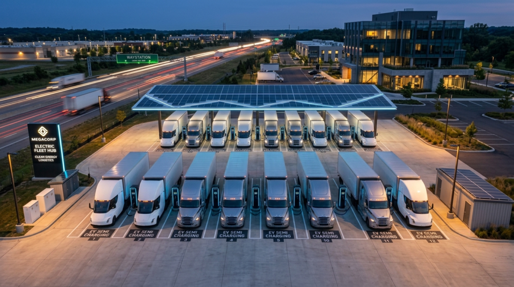 EV Charging Infrastructure for Trucks: Depot, Destination & On-the-Move