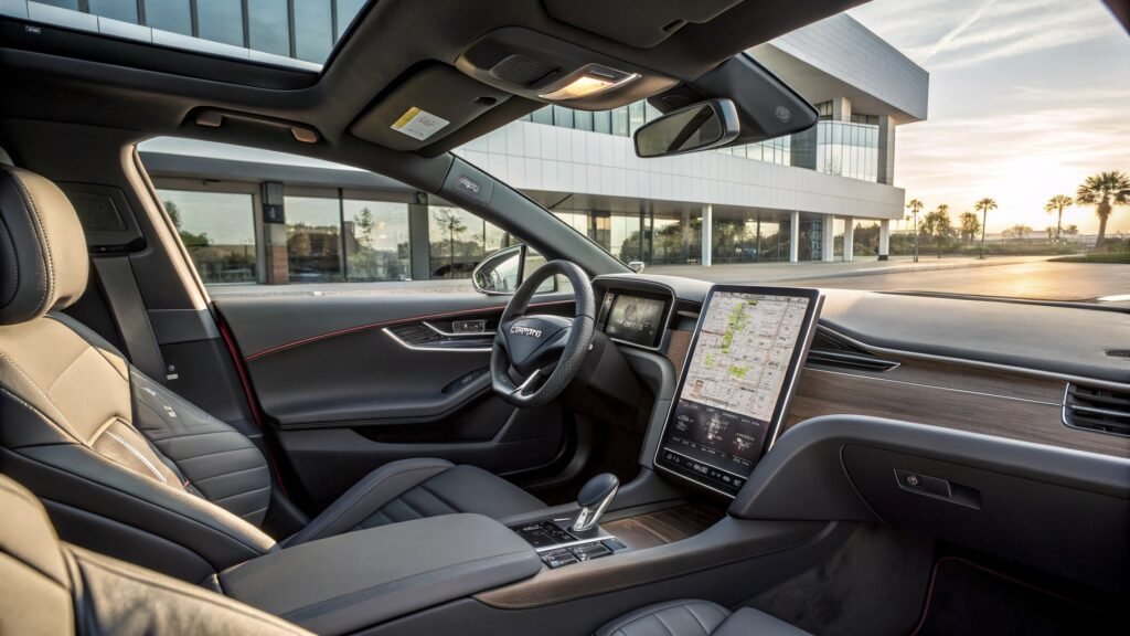 Technology and Safety Features in Luxury EVs