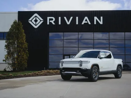 Rivian Logo on Vehicles and Branding