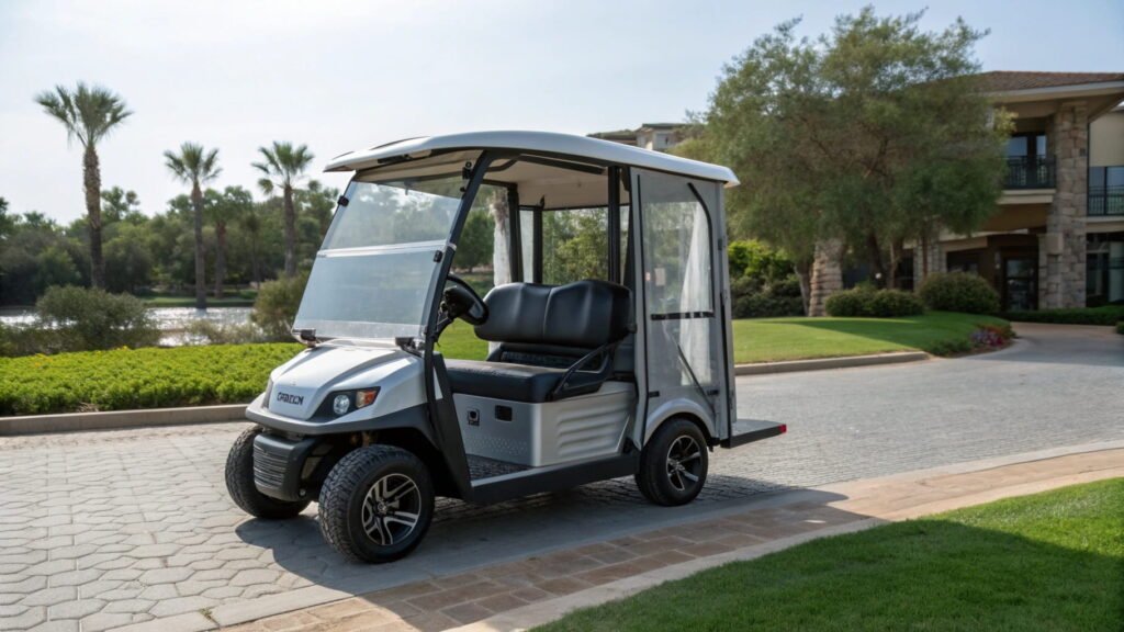 enclosed golf cart