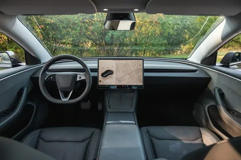 Interior Features and Comfort of the Red Tesla Model 3
