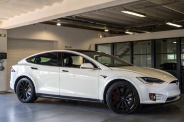 white tesla