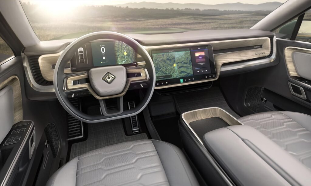 Rivian SUV Interior Technology Features and Smart Control System